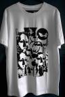 t-shirst d'artiste Iscana Noir et Blanc